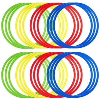Juvale 24 Pack Agility and Speed Training Rings for Trainers, Gyms, Athletics, Exercise (15.75 Inches)