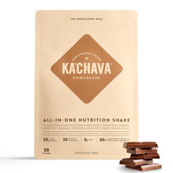 Ka’Chava All-In-One Nutrition Shake Blend, 85+ Superfoods & Nutrients, Meal Replacement, Greens Plant-Based Superfood Powder Protein Drink, Digestive Enzymes & Probiotics, Vegan...