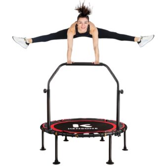 KENSONE 40" Mini Rebounder Trampoline for Adults with Bungee, 450LBS Quiet Indoor Exercise Trampoline with Adjustable Handle Bar with Foam, Fitness Trampoline for Garden/Gym...