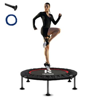 KENSONE 40" Mini Trampoline Rebounder Trampoline for Adults Small Fitness Trampoline for Kids Bounce Exercise, 1 Extra Cotton Safety Pad Included, Max Load 330 LBS