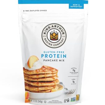 King Arthur Flour Gluten Free Protein Pancake Mix, Non-GMO Project Verified, No Sugar Added, Non-Dairy, 12 Oz