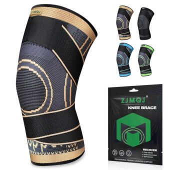 Knee Sleeve, knee Support for women and men with Removable Adjustable Straps, Premium Knee Compression Sleeve and Knee Brace for Arthritis Pain, Running, Cross Training