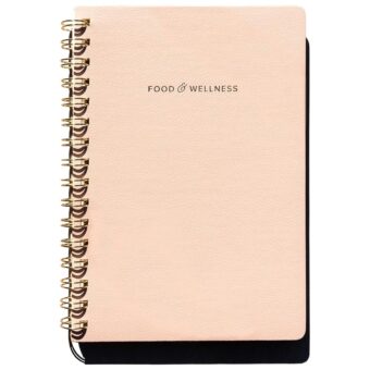 Kunitsa Co. Food and Exercise Journal for Women. Track Meals, Nutrition and Weight Loss - 90 days (Pink) 8.5″ x 6″