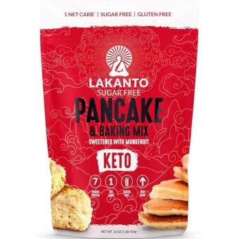 Lakanto Sugar Free Pancake and Baking Mix - Sweetened with Monk Fruit Sweetener, Keto, 7g of Protein, 1g Net Carbs, High in Fiber, Flapjack, Waffles, Biscuits, Easy to Make...