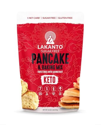 Lakanto Sugar Free Pancake and Baking Mix - Sweetened with Monk Fruit Sweetener, Keto, 7g of Protein, 1g Net Carbs, High in Fiber, Flapjack, Waffles, Biscuits, Easy to Make...