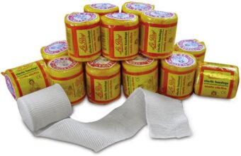 Le Roy Mexican Gauze Boxing Hand Wraps Elastic Bandages Revgear Ambra LeRoy Combat Sports Non-Sterile, 2" x 5.5 yd - 16 pack