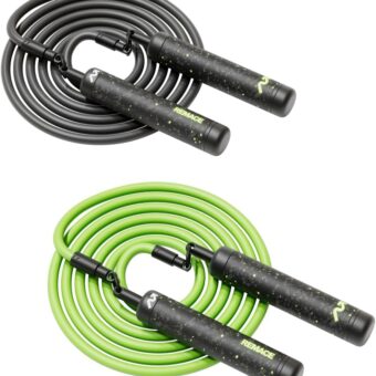 Level 2 Weighted Jump Rope Set - (1LB, 2LB) HIIT Workout Ropes - For Fitness, Exercise, Boxing, and Strength Training - Heavy Ropes For Intermediate to Advanced Jumpers - Two...