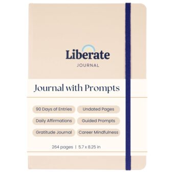 Liberate Daily Gratitude Journal – Guided Mental Fitness Journal for Self-Care, Reflection with Prompts – Undated, 90-Day, Daily Journal - As Seen on Shark Tank