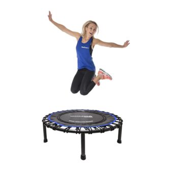 Maximus Pro Bungee Rebounder | Stronger Quieter & Softer Bounce | 40'' Mini Trampoline Ready Assembled for Adults & Children | Max 400lb | DVD+ Videos
