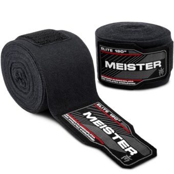 Meister Elite 180" Premium Adult Hand Wraps for MMA & Boxing (Pair)