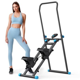 MERACH Stair Stepper for Home Gym Exercise, New Version Vertical Climber Machine for Full-Body Workout, Compact Folding Cardio Exercise Climber with Extended Step Range,...