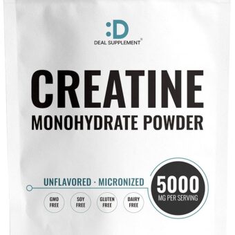 Micronized Creatine Monohydrate Powder 60 Servings - 5000mg(5g) Per Serving | Unflavored Creatine for Men & Women | Improve Performance & PreWorkout Recovery | Vegan, Keto |...