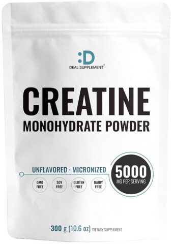 Micronized Creatine Monohydrate Powder 60 Servings - 5000mg(5g) Per Serving | Unflavored Creatine for Men & Women | Improve Performance & PreWorkout Recovery | Vegan, Keto |...
