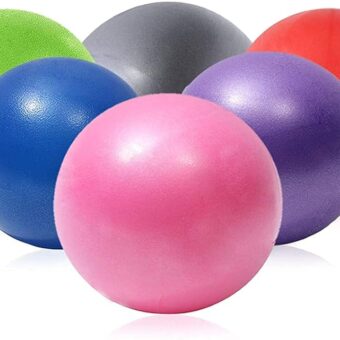 Mini Yoga Balls 9 Inch Exercise Pilates Therapy Balance Barre Equipment for Home Stability Squishy Training PhysicalCore Training(6 PCS)