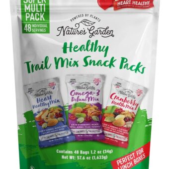 Nature's Garden Healthy Trail Mix Snack Pack - | Premium Nuts and Seeds | Delicious Healthy Trail Mix Snack - Food Allergy Free, 48 individual bags Net wt 57.6 0z