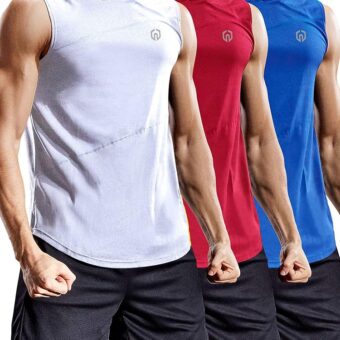 NELEUS Dry Fit Workout Athletic Muscle Tank Top Running Shirts with Hoods