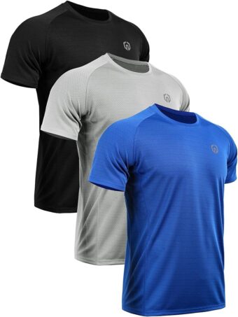 NELEUS Men's Dry Fit Mesh Athletic Shirts