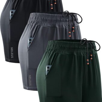 NELEUS Women's Lightweight Running Shorts Workout Athletic Short for Yoga with Pocket