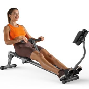 Niceday Hydraulic Rowing Machine, Rowing Machine for Home, Foldable Rowing Machine with 16-Level Resistance, 300LBS Weight Capacity and Adjustable Phone Holder Tube