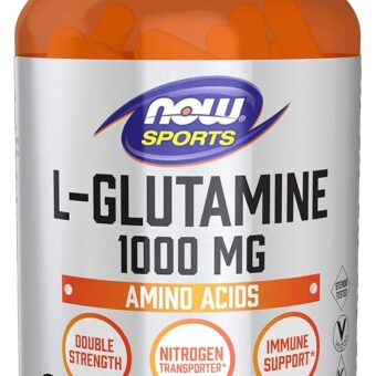NOW Foods Sports Nutrition, L-Glutamine, Double Strength 1,000 mg, Amino Acid, 120 Veg Capsules