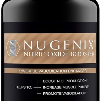Nugenix Nitric Oxide Booster Supplement - Nitric Oxide Flow, L-Arginine, L-Citrulline, Pine Bark Extract - Vasodilator - 100 Capsules