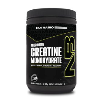 NutraBio Creatine Monohydrate - Micronized Pure Grade - Supports Muscle Energy and Strength - Unflavored, HPLC Tested (500 Grams)