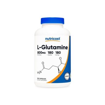 Nutricost L-Glutamine 800mg, 180 Capsules - Gluten Free, Non-GMO