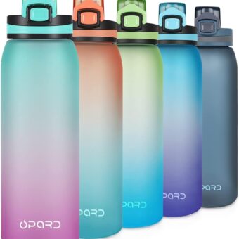 Opard 30oz Sports Water Bottle with Leak Proof Flip Top Lid BPA Free Tritan Reusable Plastic for Gym and Outdoor