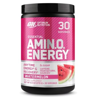 Optimum Nutrition Amino Energy - Pre Workout with Green Tea, BCAA, Amino Acids, Keto Friendly, Green Coffee Extract, Energy Powder - Watermelon, 30 Servings (Packaging May Vary)