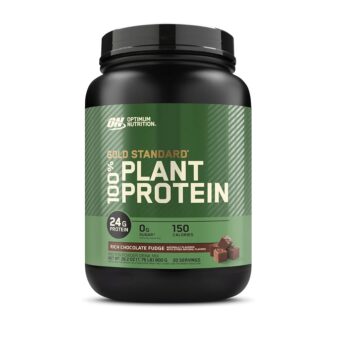 Optimum Nutrition Gold Standard 100% Plant Based Protein Powder, Gluten Free, Vegan Protein for Muscle Support and Recovery with Amino Acids - Rich Chocolate Fudge, 20 Servings...