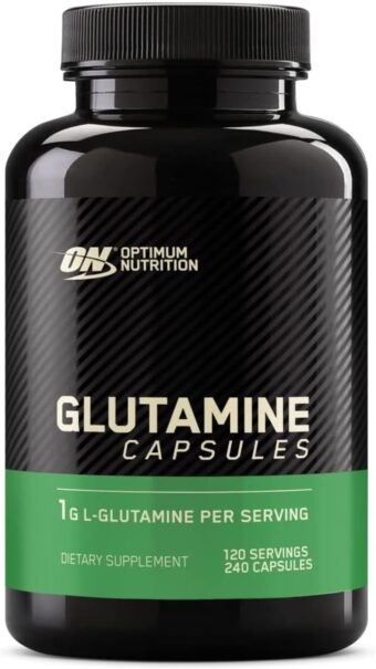 Optimum Nutrition L-Glutamine Muscle Recovery Capsules, 1000mg, 240 Count (Package May Vary)