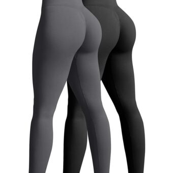 OQQ Women's 2 Piece Yoga Legging Seamless Workout High Waist Butt Liftings Athletic Leggings