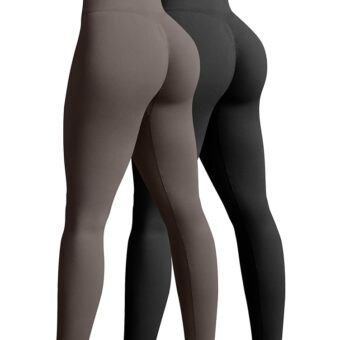 OQQ Women's 2 Piece Yoga Legging Seamless Workout High Waist Butt Liftings Athletic Leggings