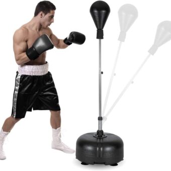 PEXMOR Reflex Bag, Freestanding Punching Bag with Stand, Speed Boxing Ball, Height Adjustable for Adults & Teens, Perfect for Stress Relief/Fitness/Punch Training at Home, Easy...