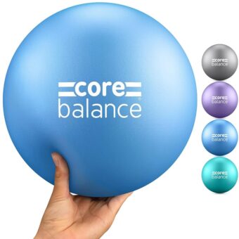 Pilates Ball 9 Inch Anti Burst, Core Ball with Inflation Tube, Mini Pilates Ball for Physical Therapy, Small Exercise Ball for Yoga, Barre, Stretching and Core Stability Workout
