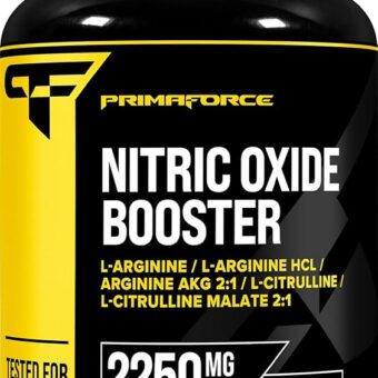 Primaforce Nitric Oxide Booster (2,250mg, 120 Capsules) - 40 Servings of Our Nitric Oxide Boosting Blend for Pre-Workout and Post-Workout