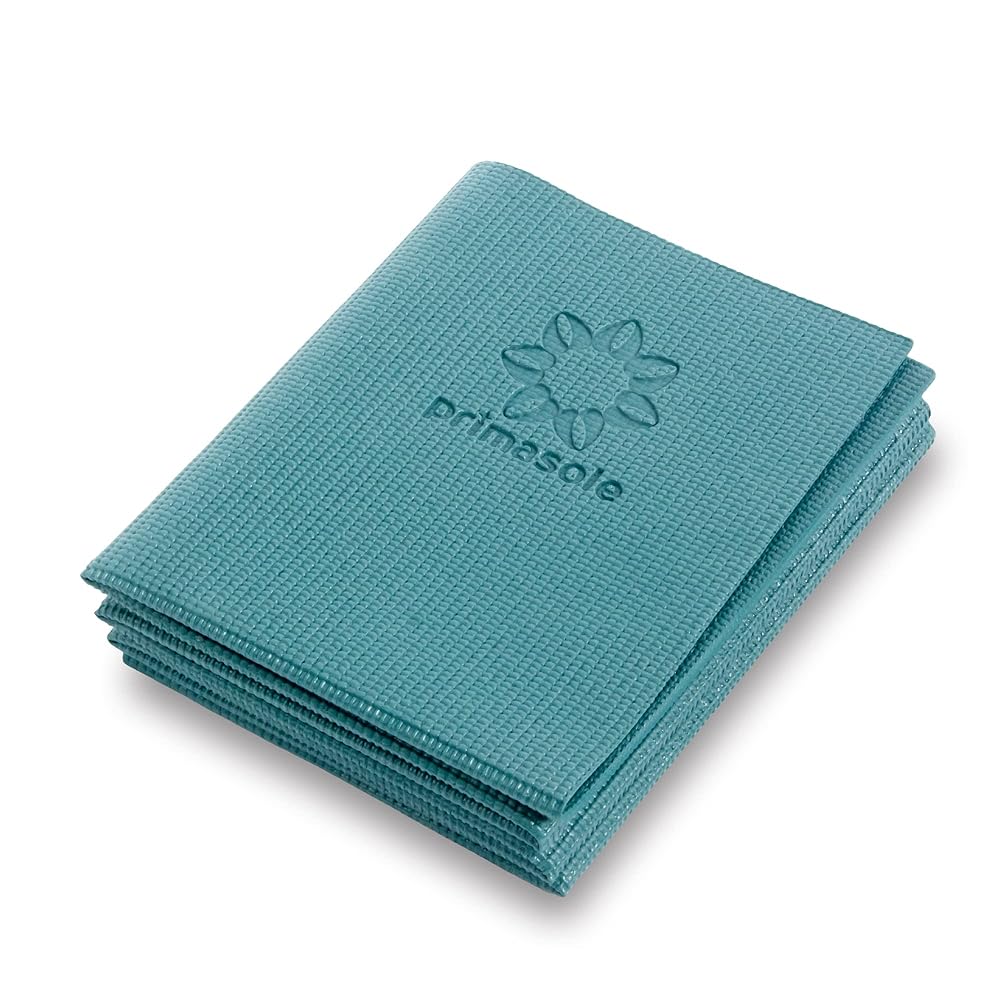 Primasole Folding Yoga Travel Pilates Mat Foldable Easy to Carry to Class Beach Park Tear-resistant Travel Picnics 4mm Thick 9 Colors