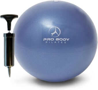 ProBody Pilates Ball Small Exercise Ball w/Pump, 9 Inch Barre Ball, Mini Soft Yoga Ball, Workout Ball for Stability, Barre, Fitness, Ab, Core, Physio and Physical Therapy Ball...