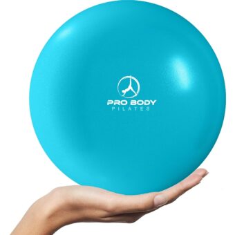 ProBody Pilates Ball Small Yoga Ball, 9 Inch Exercise Ball with Exercise Guide, Fresh Colors Mini Soft Therapy Ball Stability Ball, Excercise Workout Ball, Core Ball for Barre...