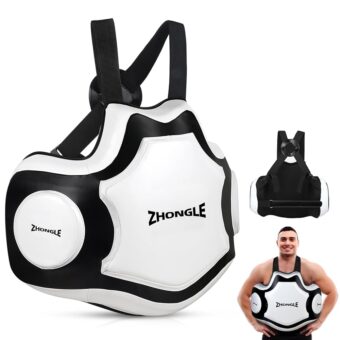 Professional Boxing Body Protector, Coach’s Boxing Vest, Fight Sports Heavy Hitter Boxing Body Pad, Taekwondo Chest Target, Leather Body Protector for Boxing, MMA, Kickboxing,...