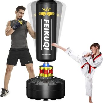 Punching Bag for Adults, Boxing Bag with Stand 70''-205lbs Freestanding Punching Bag for Adult Youth Kids - Men Women Stand Kickboxing Bag for Home Office Gym