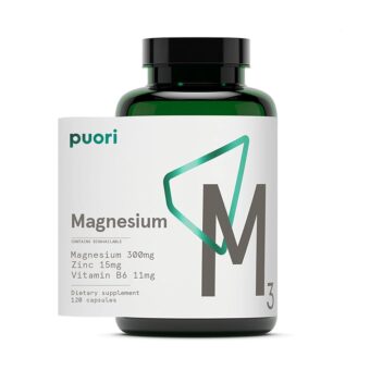 Puori Organic Magnesium Zinc Supplement - 300mg - 120 Vegan Capsules - High Absorption M3 Complex for Sleep, Immune Support, Energy, Muscle Recovery, Relaxation & Leg Cramps -...