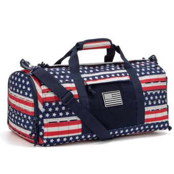 QT&QY 40L Military Tactical Duffel Bag For Men Sport Gym Bag Fitness Tote Travel Duffel Bags Training Workout Bag With Shoe Compartment Basketball Football Weekender Bag patriot...