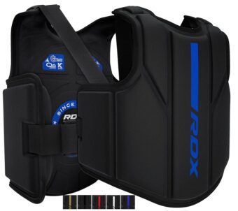 RDX Boxing Body Protector, MMA Kickboxing Muay Thai Boxing Chest Guard, Sparring Training Heavy Punching, Kara Adjustable Strike Shield, Martial Arts Upper Body Ribs Protection...