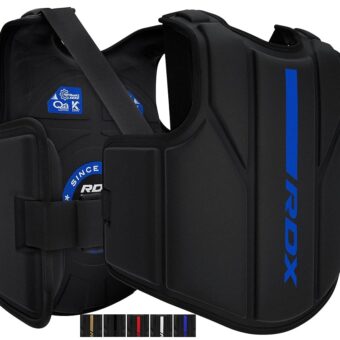 RDX Boxing Body Protector, MMA Kickboxing Muay Thai Boxing Chest Guard, Sparring Training Heavy Punching, Kara Adjustable Strike Shield, Martial Arts Upper Body Ribs Protection...