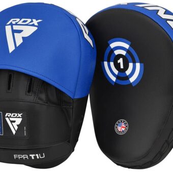 RDX Boxing Pads Focus Mitts, Maya Hide Leather Curved Hook and Jab Target Hand Pads, Great for MMA, Kickboxing, Martial Arts, Muay Thai, Karate Training, Padded Punching,...