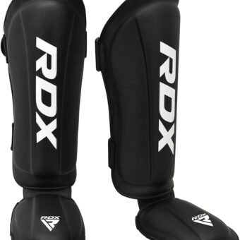 RDX Shin Guards Kickboxing Muay Thai, SATRA SMMAF Approved, Premium Maya Hide Leather, Leg Instep Protection Pads, MMA Martial Arts Kicking Sparring Training Gear, BJJ Karate...