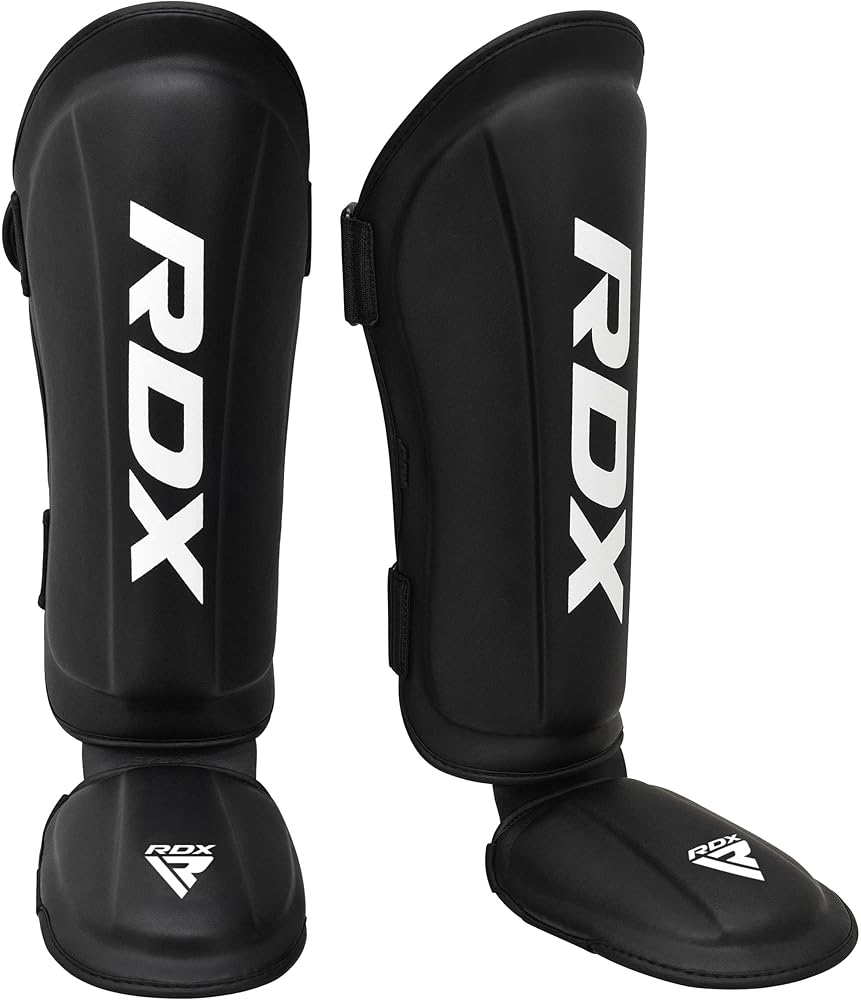 RDX Shin Guards Kickboxing Muay Thai, SATRA SMMAF Approved, Premium Maya Hide Leather, Leg Instep Protection Pads, MMA Martial Arts Kicking Sparring Training Gear, BJJ Karate...