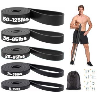 Resistance Bands, Pull Up Bands, Exercise Workout Bands for Working Out, Pull Up Assistance Bands Set for Men & Women, Body Stretching, Physical Therapy, Muscle Training