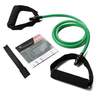 Resistance Bands with Handles, Single Resistance Bands, Exercise Bands with Handles, for Resistance Training, Physical Therapy, Home Workouts, Fitness, Pilates